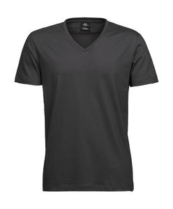 T-shirt personnalisé homme manches courtes cintré col en v | Glyvrar Dark Grey