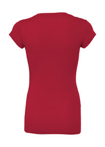 T-shirt publicitaire femme petites manches cintré | Mimosa Red