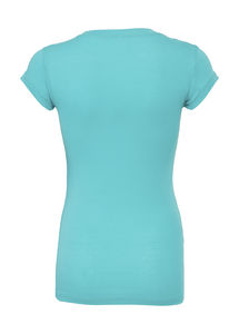T-shirt publicitaire femme petites manches cintré | Mimosa Teal