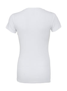 T-shirt publicitaire femme petites manches cintré | Mimosa White