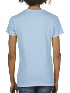 T-shirt femme col v premium publicitaire | Magog Light Blue