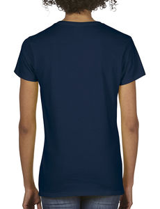 T-shirt femme col v premium publicitaire | Magog Navy