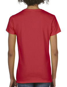 T-shirt femme col v premium publicitaire | Magog Red