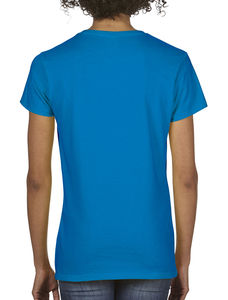 T-shirt femme col v premium publicitaire | Magog Sapphire