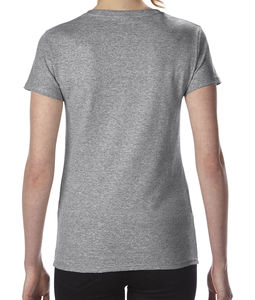 T-shirt femme col v premium publicitaire | Magog Sport Grey