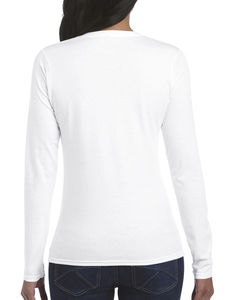 T-shirt femme manches longues softstyle personnalisé | Léry White