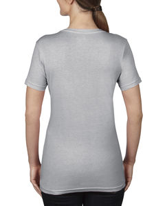 T-shirt personnalisé femme manches courtes col en v | Women`s Featherweight V-Neck Silver