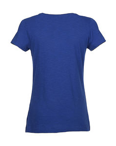 T-shirt personnalisé femme manches courtes | Sharon V-neck Women True Blue