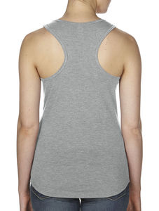 T-shirt cintré publicitaire femme sans manches | Women`s Tri-Blend Racerback Tank Heather Grey