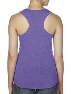 T-shirt cintré publicitaire femme sans manches | Women`s Tri-Blend Racerback Tank Heather Purple