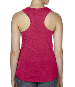 T-shirt cintré publicitaire femme sans manches | Women`s Tri-Blend Racerback Tank Heather Red