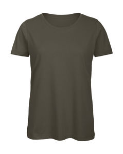 T-shirt organic col rond femme publicitaire | Inspire T women Khaki Green