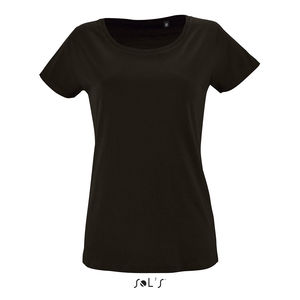 Tee-shirt personnalisé femme manches courtes | Milo Women Noir profond