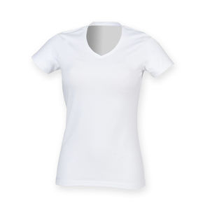 Tee-Shirts marketing The Feel Good V-Neck Women SK122 White