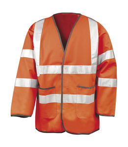 Veste de sécurité personnalisée unisexe manches longues | Light-Weight Safety Fluorescent Orange