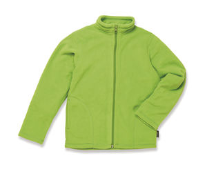 Polaire publicitaire enfants manches longues | Active Fleece Jacket Kids Kiwi Green