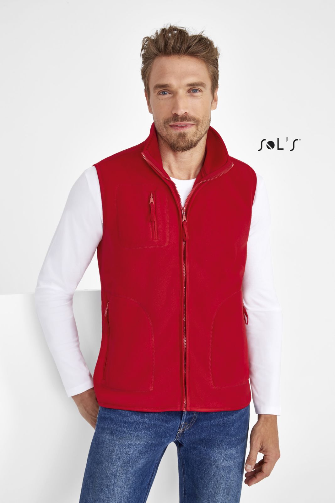 gilet sans manche rouge