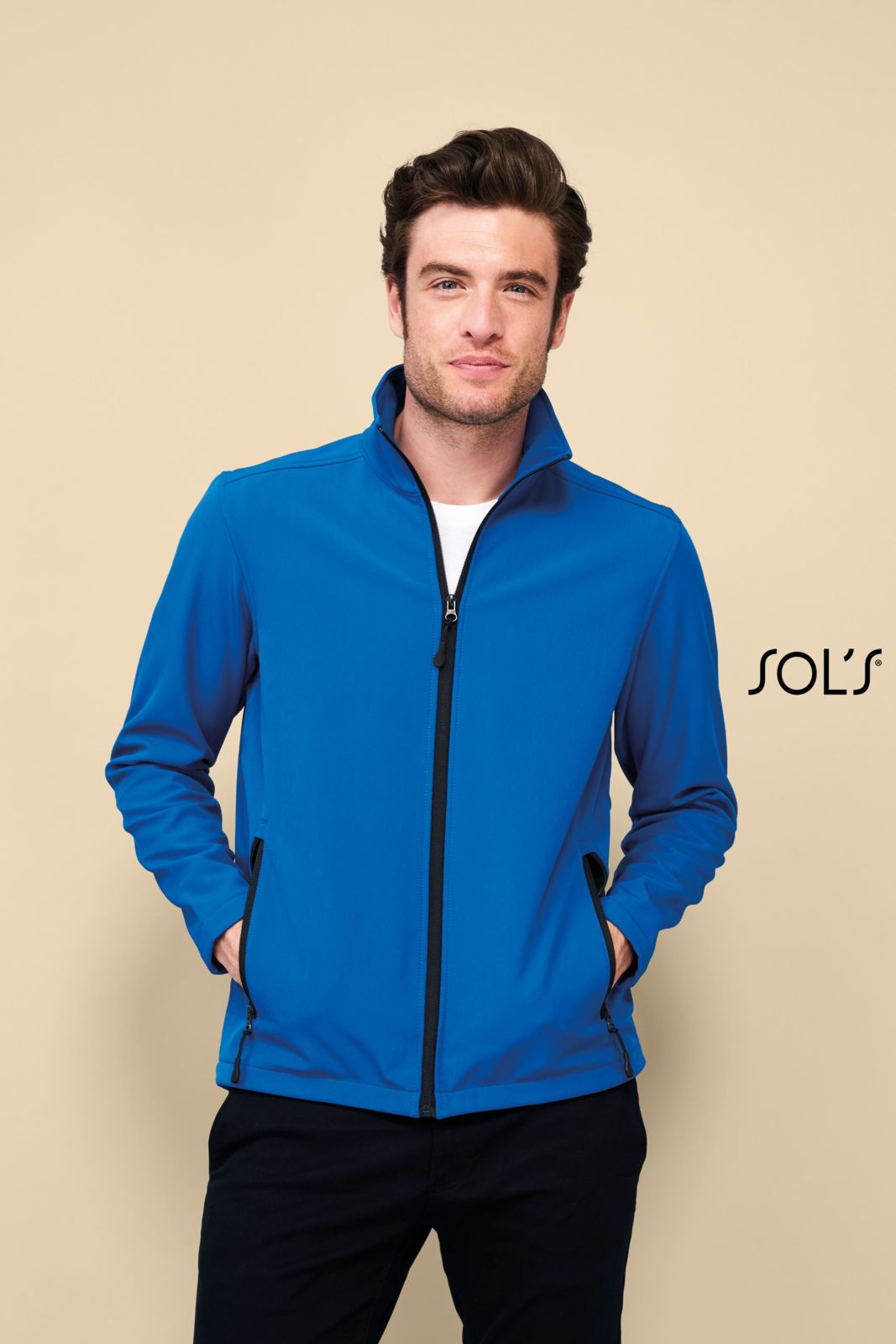 Gilet de sécurité à fermeture zippé bleu royal personnalisé