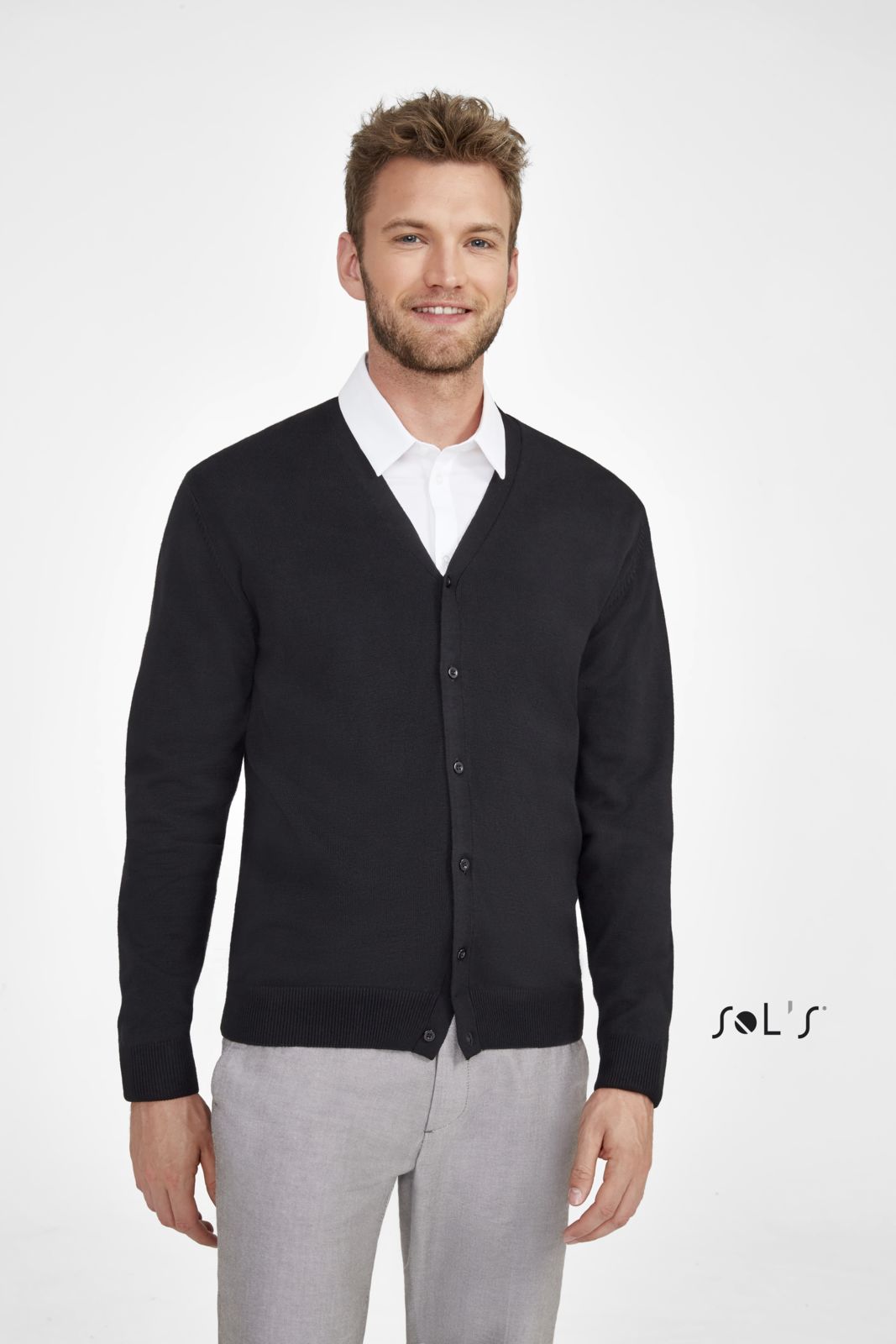Gilet Personnalis Homme Boutonn Col V Golden Men Pulls et