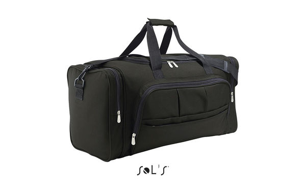 Sac de voyage publicitaire multi-poches polyester | Week-End Noir