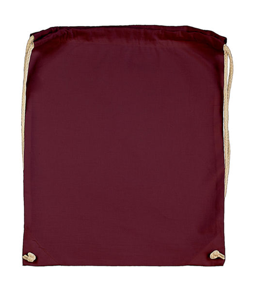 Sac à dos publicitaire | Cotton Drawstring Backpack Burgundy