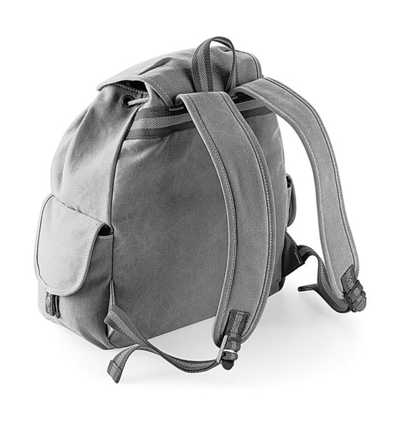 Sac à dos vintage en toile personnalisé | Canvas Backpack Vintage Light Grey