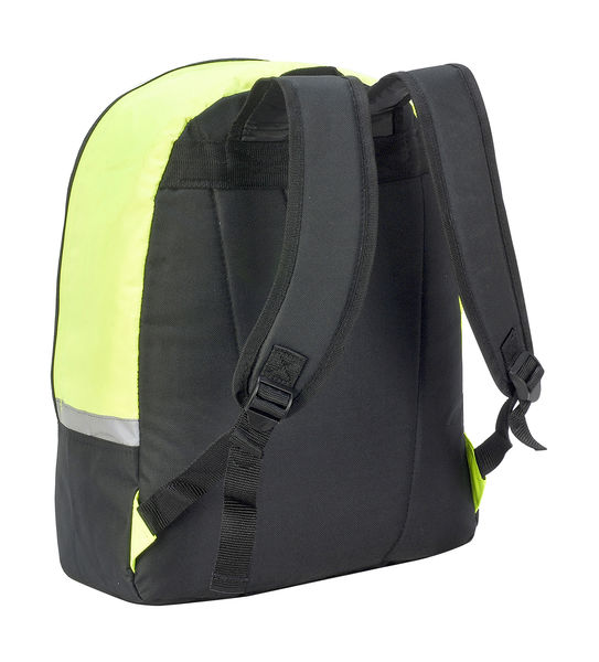 Sac à dos publicitaire avec détails réfléchissants | Hi-Vis Backpack Hi Vis Yellow