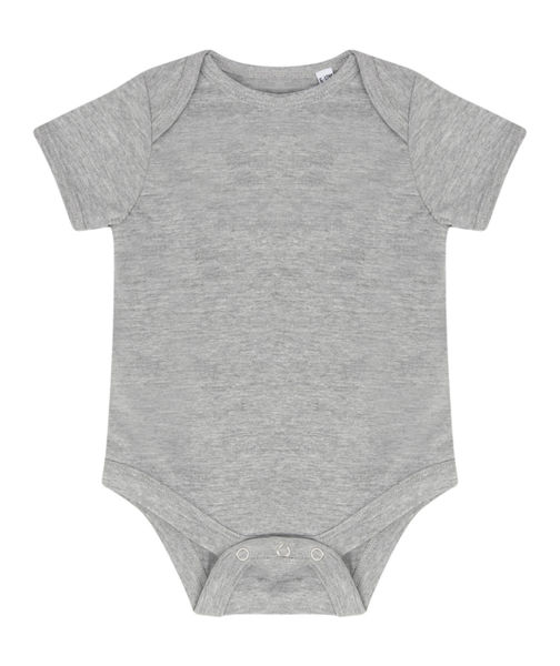 Body enfant publicitaire | Short sleeved bodysuit Heather Grey