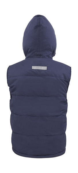 Bodywarmer publicitaire enfant manches longues avec capuche | Junior Ultra Padded Bodywarmer Navy