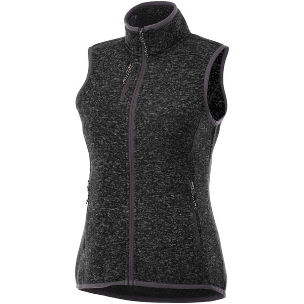 Bodywarmer publicitaire Fontaine modèle féminin Heather smoke