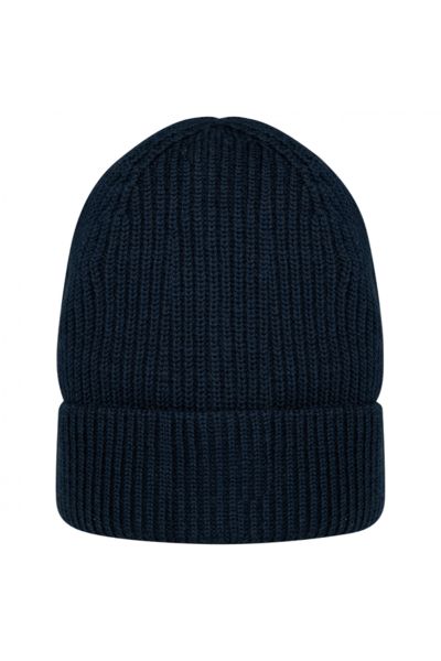 Bonnet personnalisé écoresponsable en laine mérinos unisexe Navy Blue