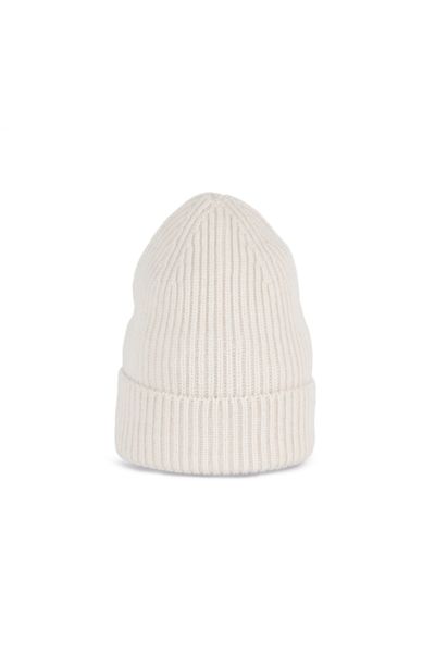 Bonnet personnalisé en laine mérinos unisexe Ivory