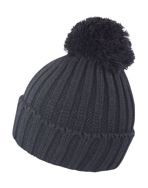 Bonnet publicitaire unisexe | Hdi Quest Knitted Black