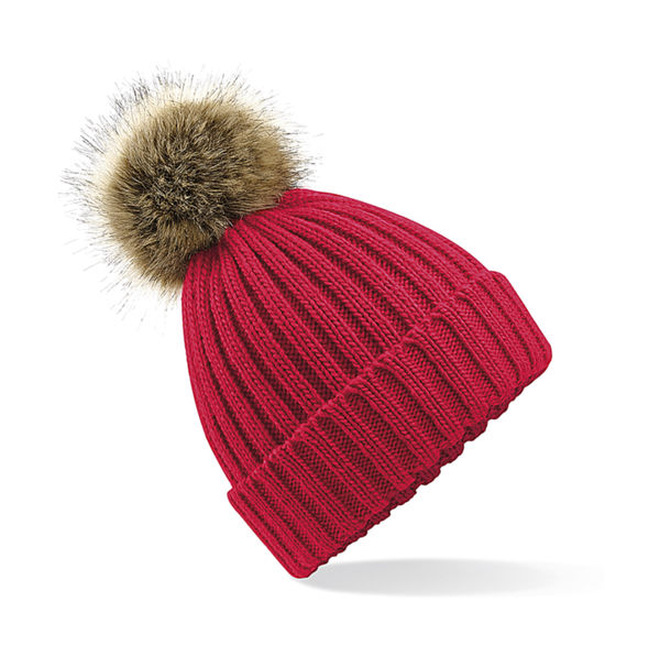 Bonnet avec pompon publicitaire | Palmera Classic Red