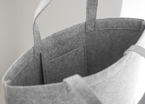 Cabas publicitaire | Large Felt Shopper Grey Melange