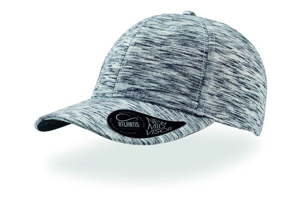 Casquette 6 pans Mid Visor effet chiné publicitaire | Mash-up Grey Melange