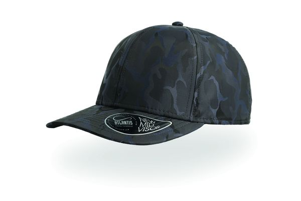 Casquette 6 pans Mid Visor style camouflage publicitaire | Phase Navy