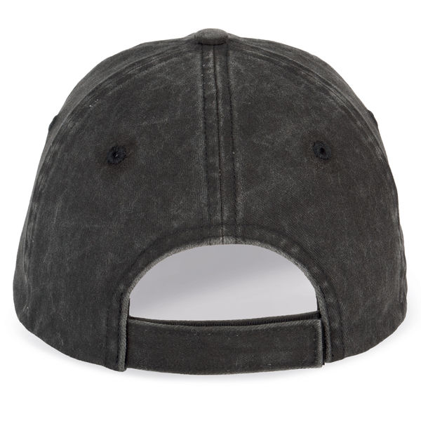 Casquette personnalisable bio délavée unisexe Washed Black