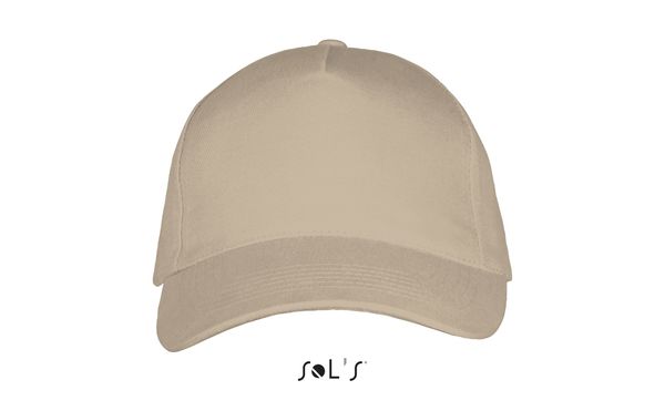 Casquette publicitaire 5 panneaux | Long Beach Beige