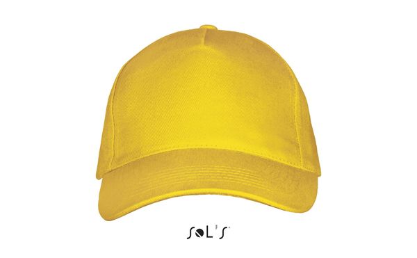 Casquette publicitaire 5 panneaux | Long Beach Jaune