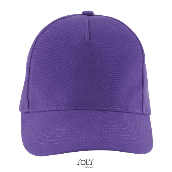 Casquette publicitaire 5 panneaux | Long Beach Violet foncé