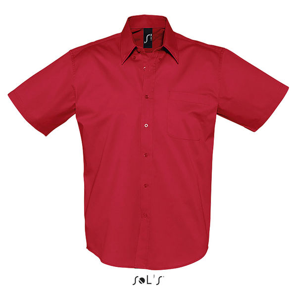 Chemise publicitaire homme manches courtes | Brooklyn Rouge