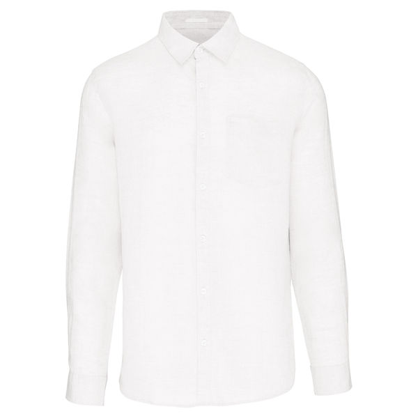 Chemise délavée coton twill femme publicitaire White