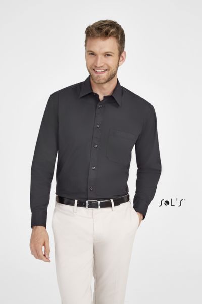 Chemise personnalisée homme popeline manches longues | Bradford