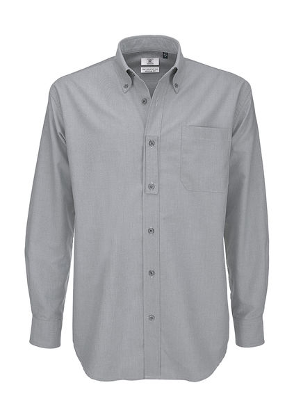 Chemise publicitaire homme manches longues | Oxford LSL men Silver Moon