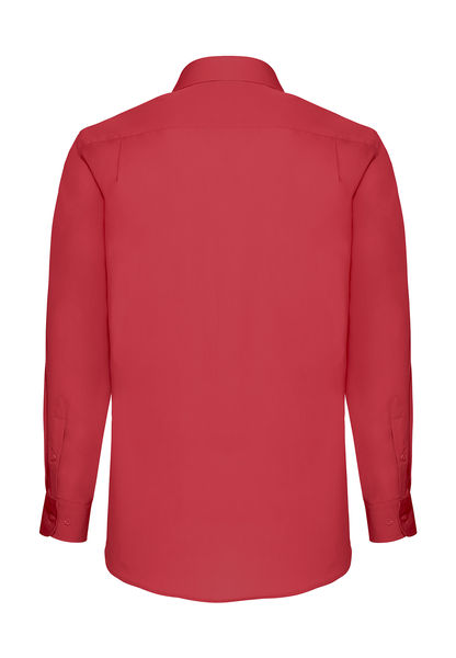 Chemise publicitaire homme manches longues popeline | Poplin Shirt Long Sleeve Red
