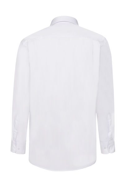 Chemise publicitaire homme manches longues popeline | Poplin Shirt Long Sleeve White