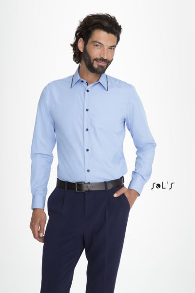 Chemise publicitaire homme cintrée manches longues | Baxter Men