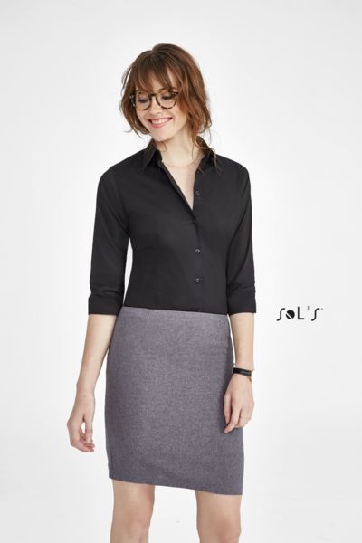 Chemise publicitaire femme stretch manches 3/4 | Effect