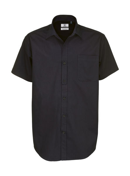 Chemise personnalisée homme manches longues | Sharp SSL men Twill Black